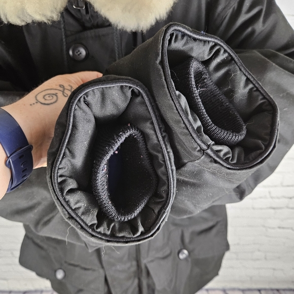 EDDIE BAUER | vintage goose down sheep fur trim parka winter jacket - Picture 7 of 11